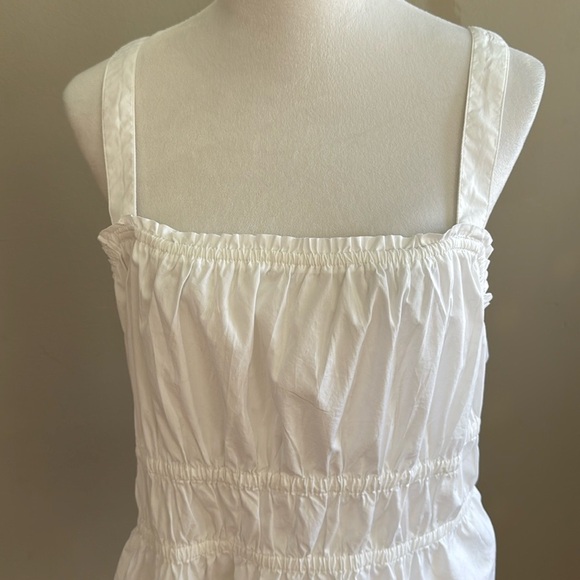 Madewell White Poplin Sophia Peplum Summer Casual Tank Top Blouse Size XL - Picture 5 of 16